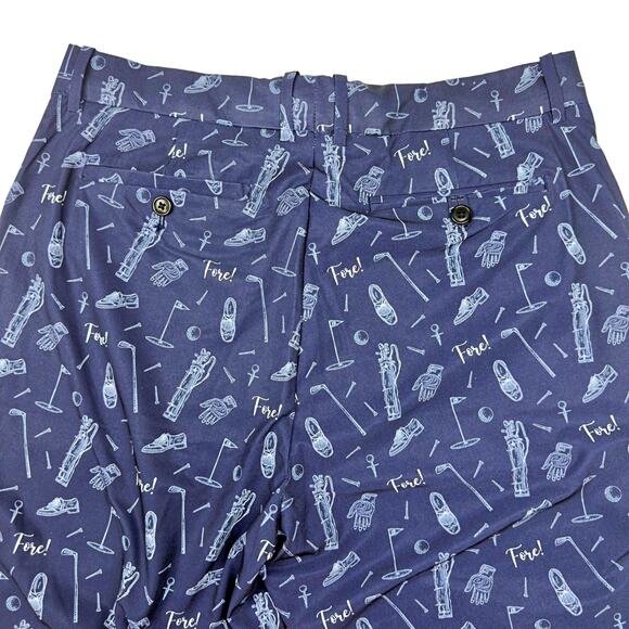 RLX Ralph Lauren Performance Golf Classic Fit Pant Bag FORE Club Navy Blue 33x32 - Picture 4 of 9